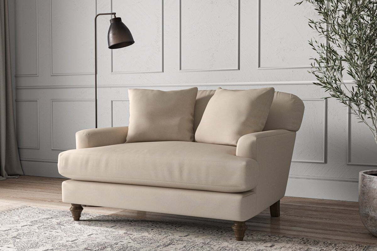 Deni Love Seat - Recycled Cotton Natural