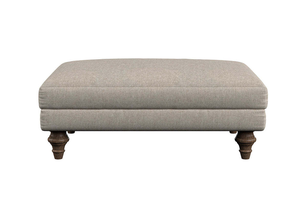 Deni Medium Footstool - Brera Linen Indigo