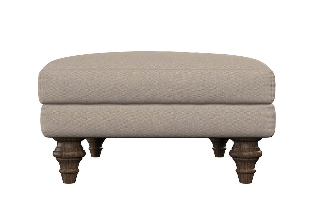Deni Medium Footstool - Brera Linen Pebble