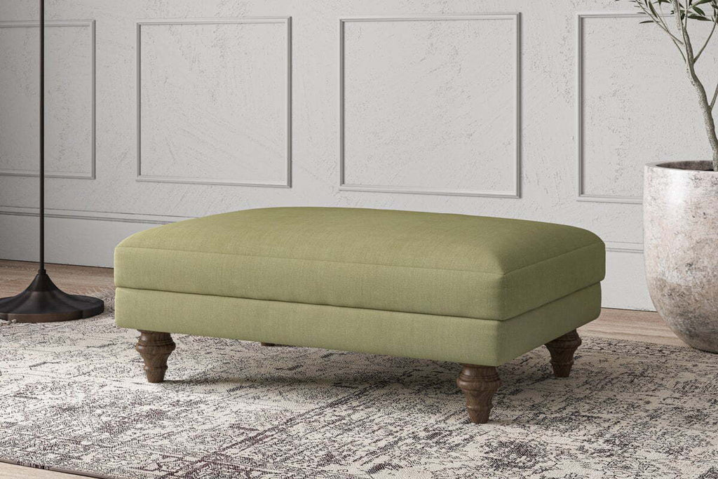 Deni Medium Footstool - Brera Linen Sage