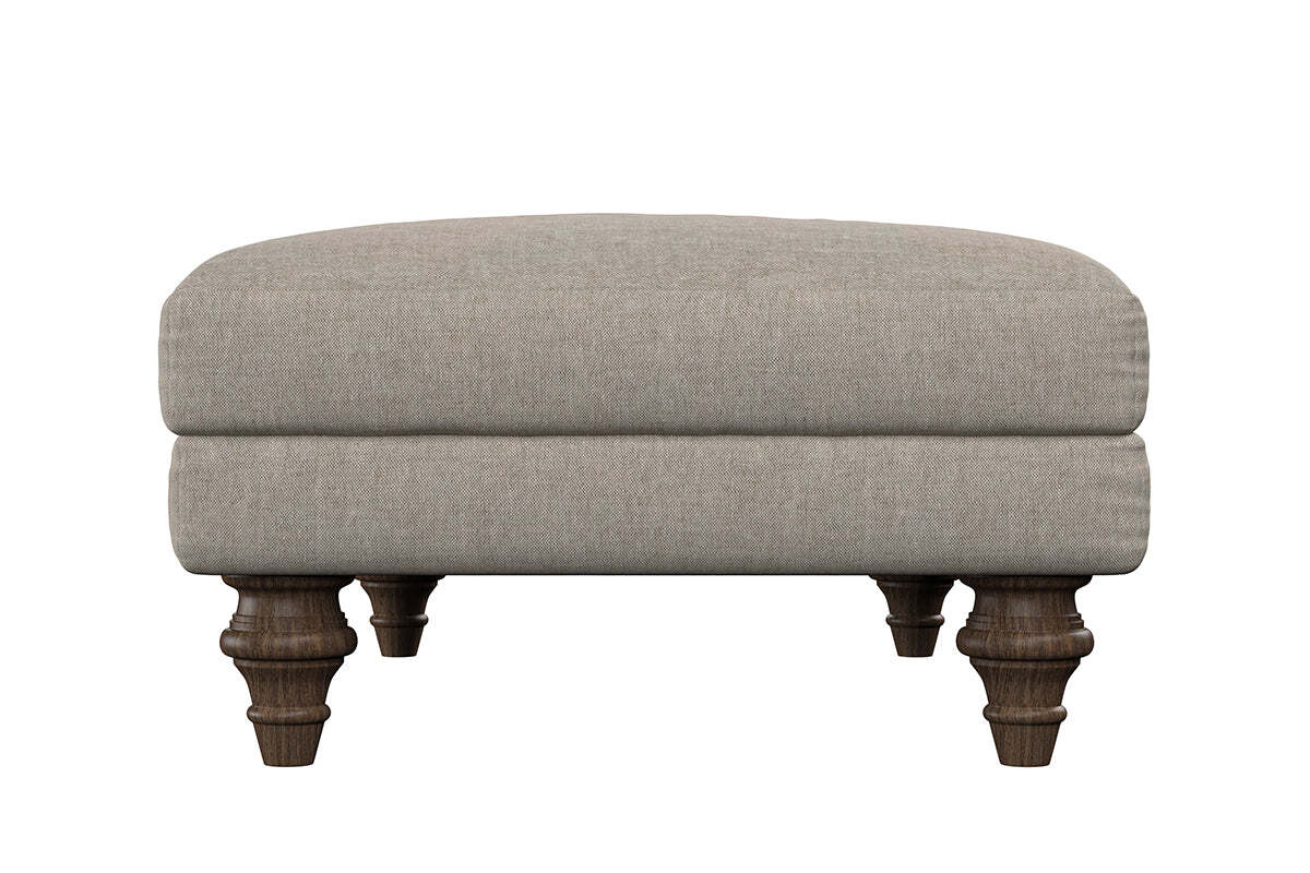 Deni Medium Footstool - Recycled Cotton Airforce