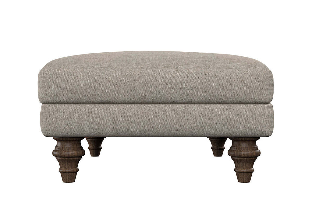Deni Medium Footstool - Recycled Cotton Flax