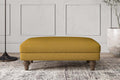 Deni Medium Footstool - Recycled Cotton Ochre