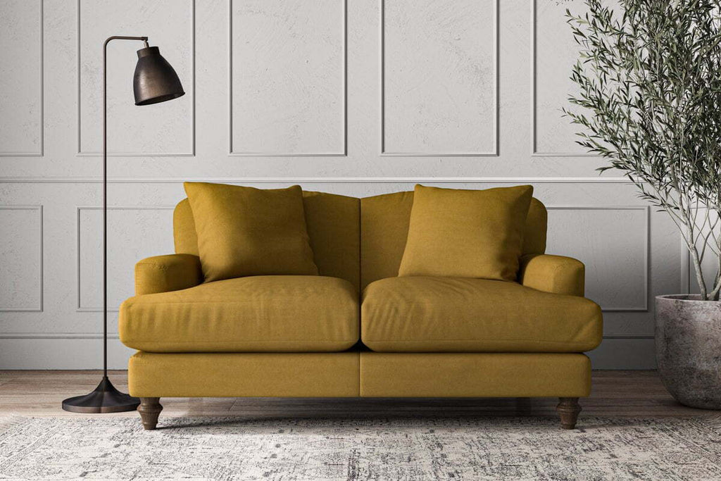 Deni Small Sofa - Recycled Cotton Ochre