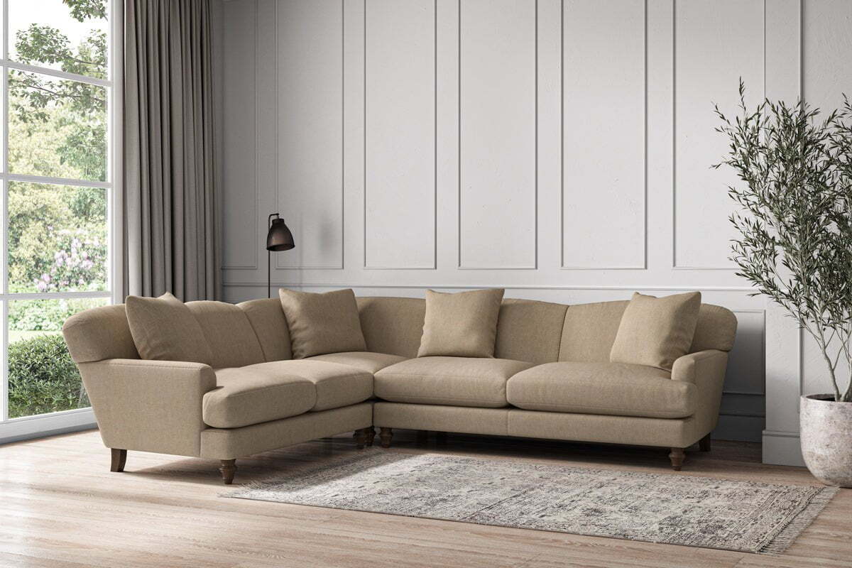 Deni Super Grand Left Hand Corner Sofa - Brera Linen Pebble
