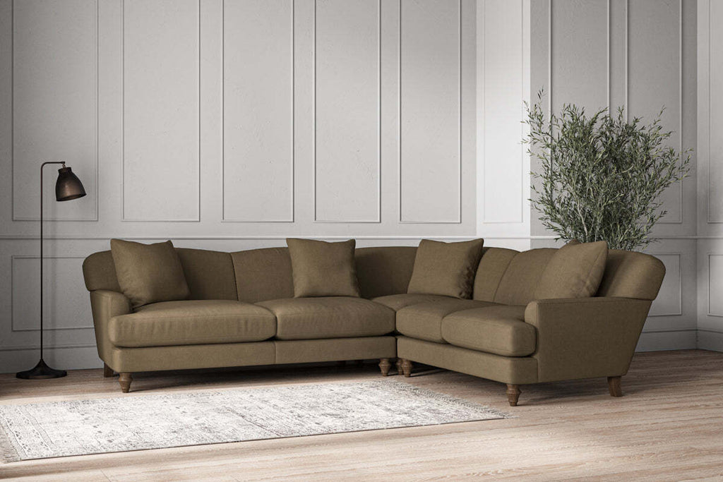 Deni Super Grand Right Hand Corner Sofa - Brera Linen Chestnut