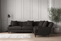 Deni Super Grand Right Hand Corner Sofa - Brera Linen Espresso