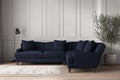 Deni Super Grand Right Hand Corner Sofa - Brera Linen Indigo
