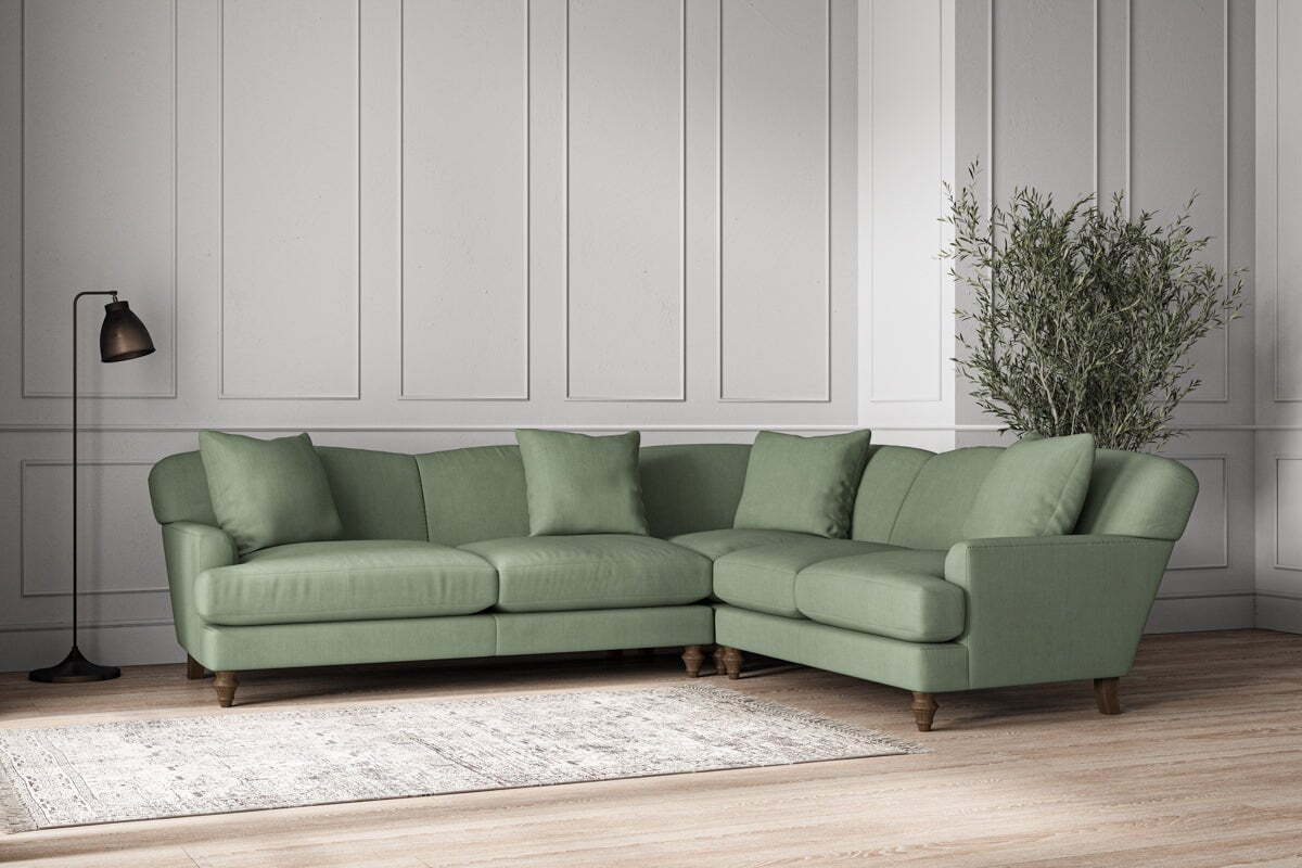 Deni Super Grand Right Hand Corner Sofa - Brera Linen Jade
