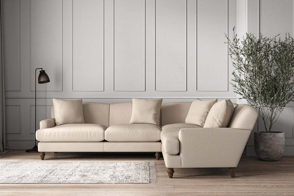 Deni Super Grand Right Hand Corner Sofa - Recycled Cotton Natural
