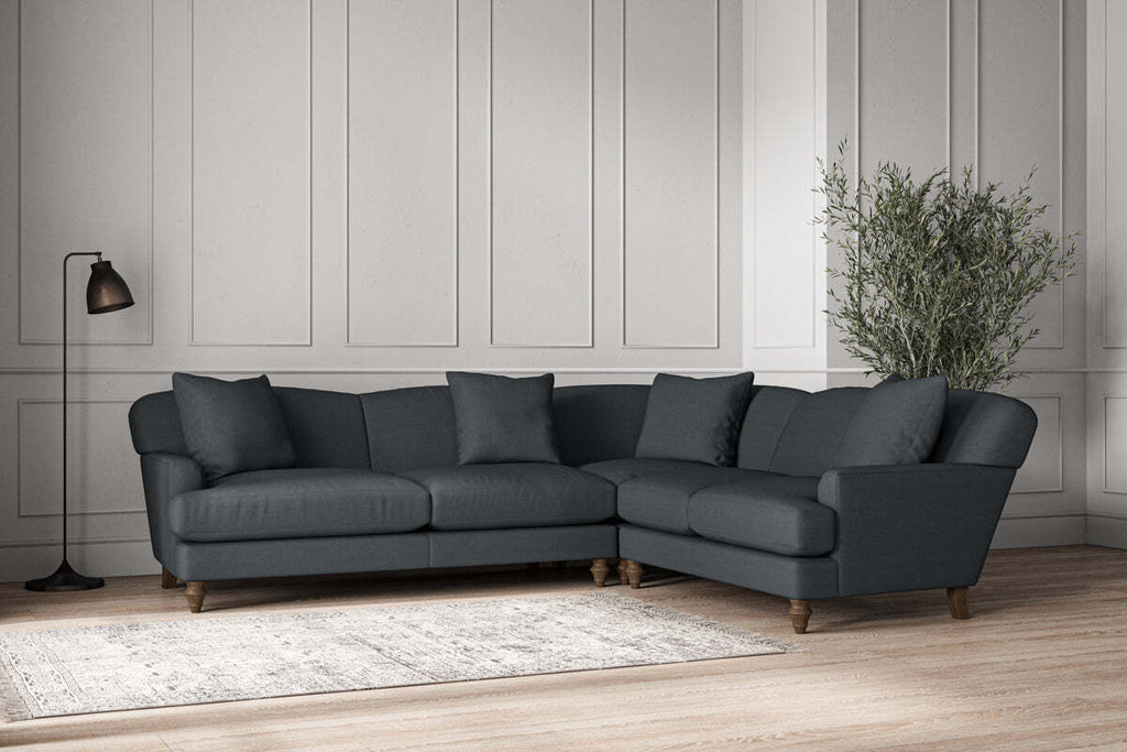 Deni Super Grand Right Hand Corner Sofa - Recycled Cotton Thunder