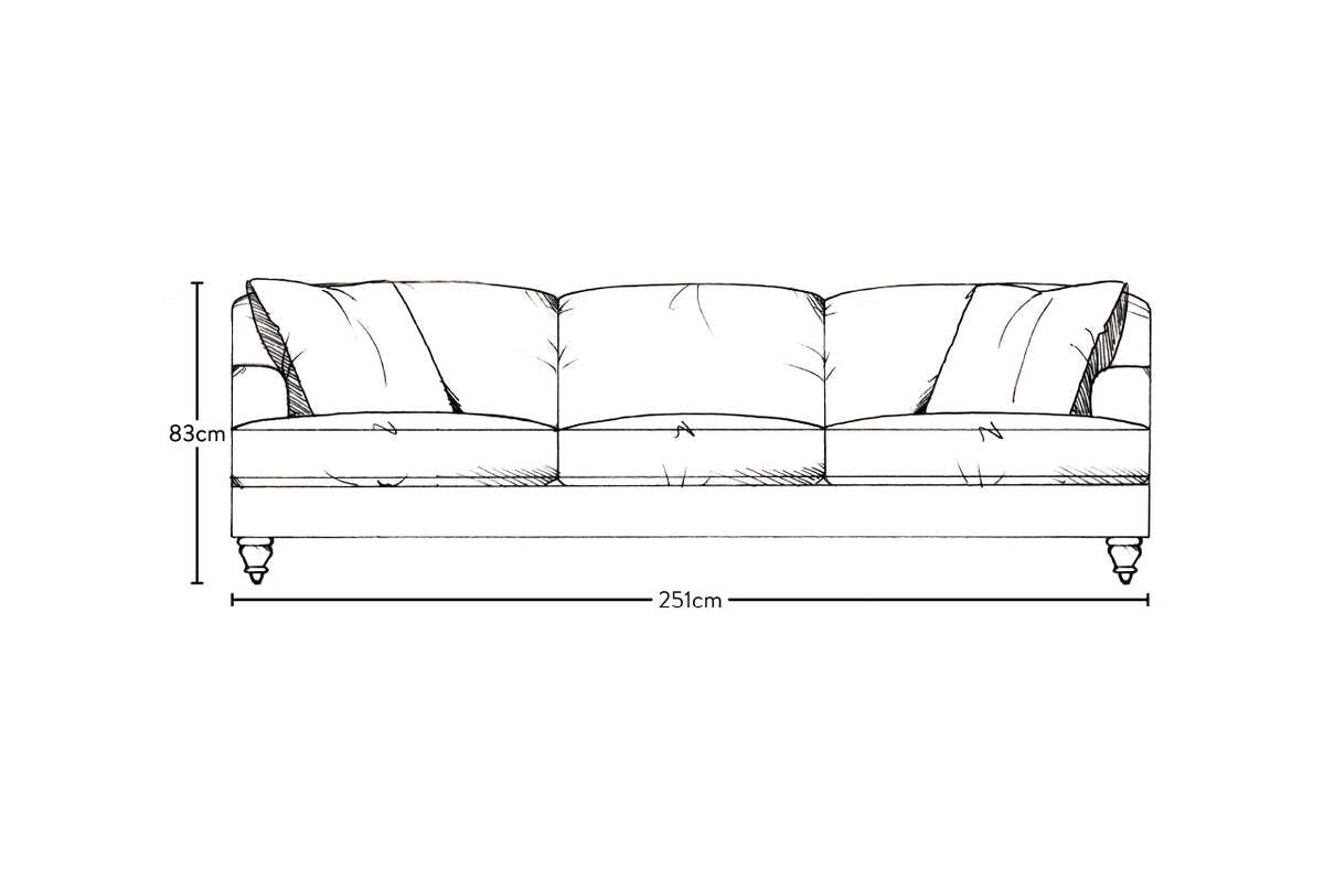 Deni Super Grand Sofa - Brera Linen Granite