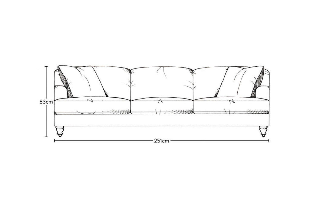 Deni Super Grand Sofa - Recycled Cotton Seaspray