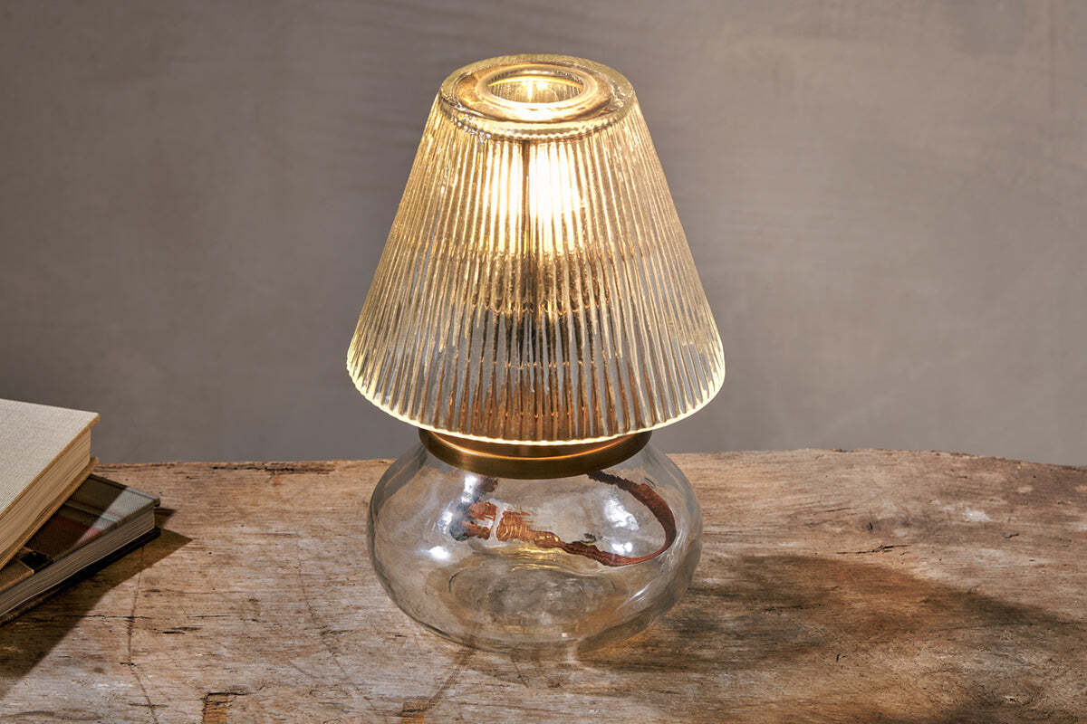 Dimalai Recycled Glass Table Lamp - Clear