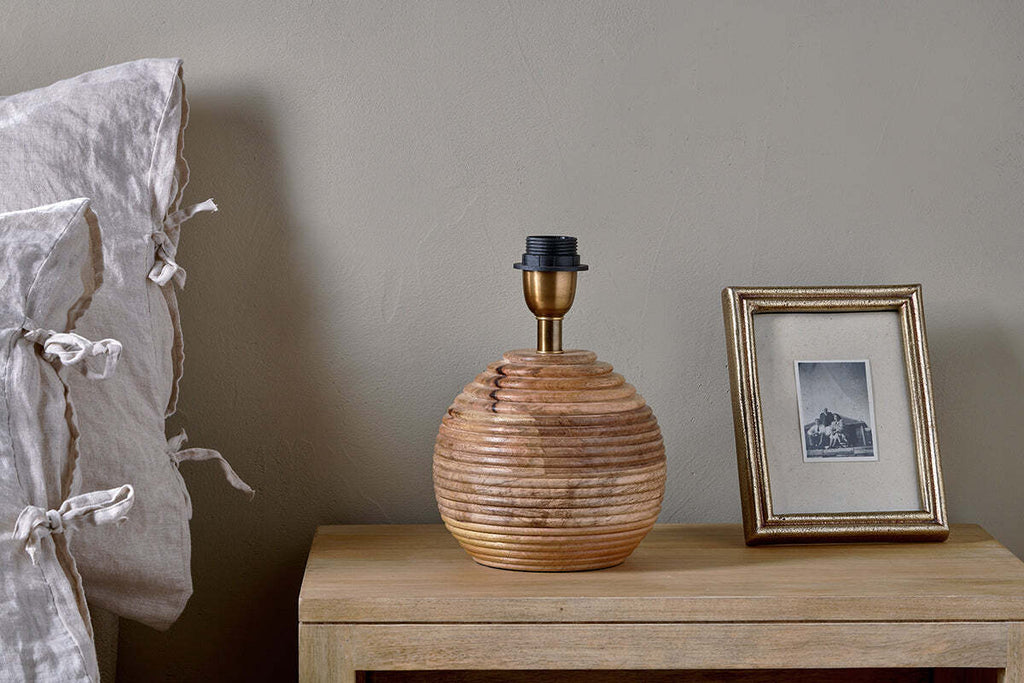 Drisana Mango Wood Bedside Table Lamp Base