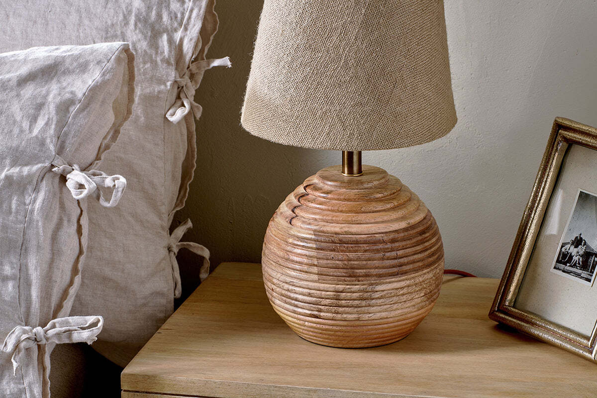 Drisana Mango Wood Bedside Table Lamp Base