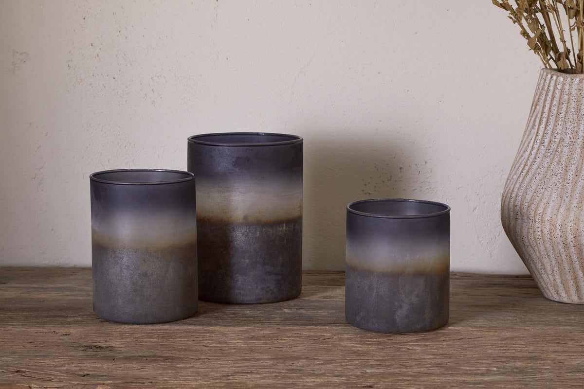 Etti Tealight Holders - Navy & Smoke