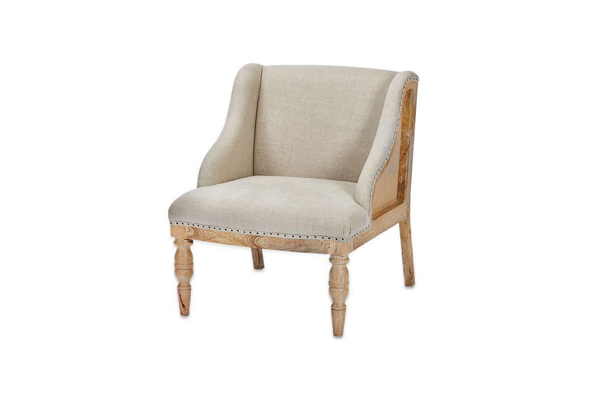 Elbu Deconstructed Linen Armchair - Stone