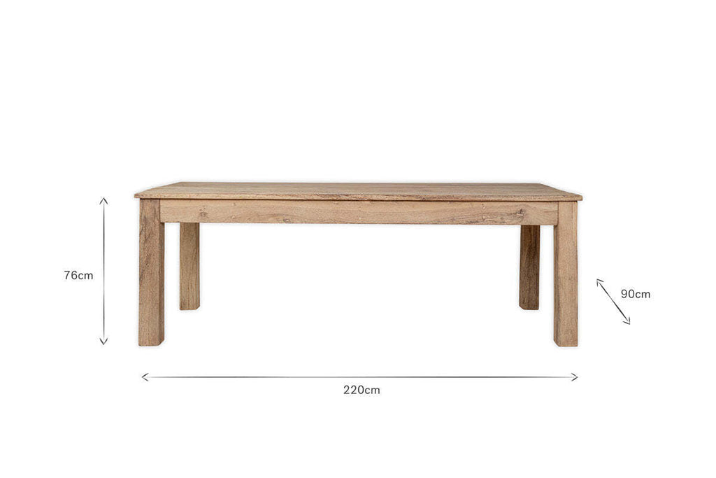 Fioni Reclaimed Wood Dining Table - Natural