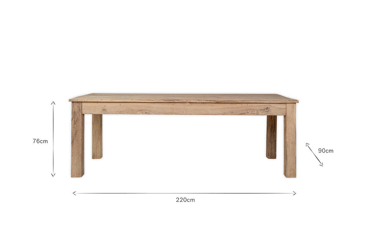 Fioni Reclaimed Wood Dining Table - Natural