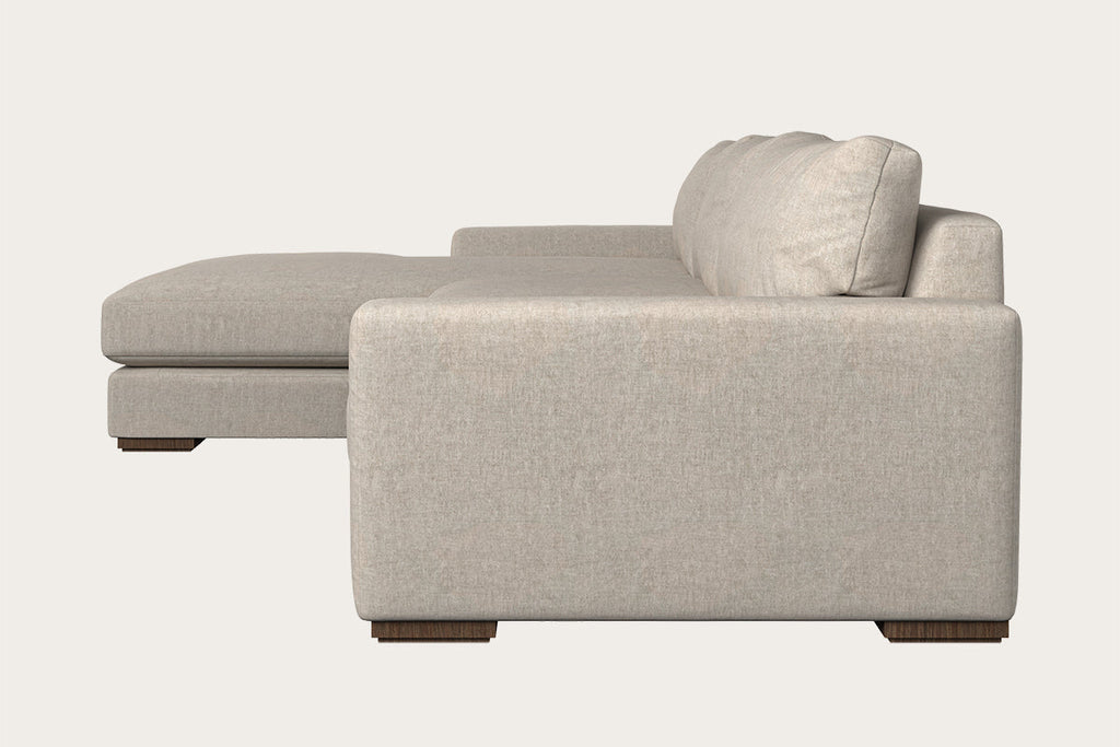 Guddu Grand Left Hand Chaise Sofa - Brera Linen Natural