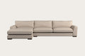 Guddu Grand Left Hand Chaise Sofa - Recycled Cotton Natural