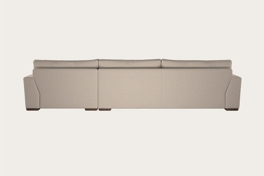 Guddu Grand Right Hand Chaise Sofa - Recycled Cotton Natural