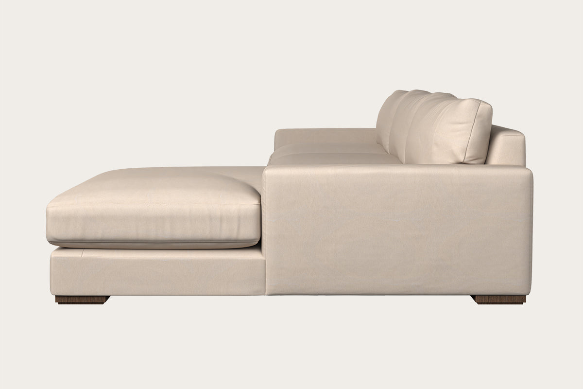 Guddu Large Left Hand Corner Sofa - Brera Linen Jade