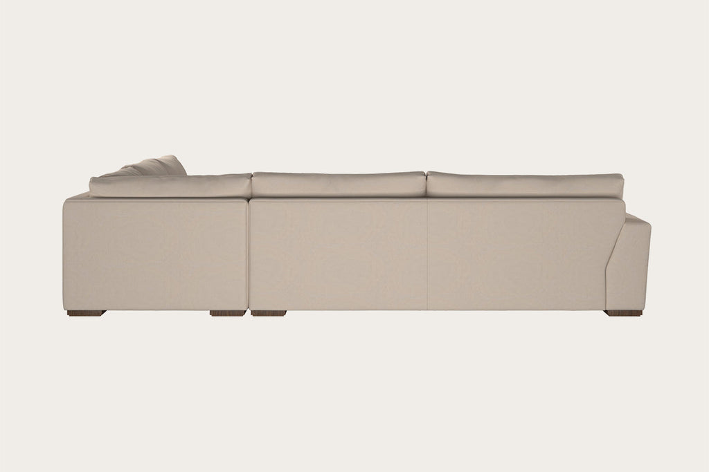 Guddu Grand Right Hand Corner Sofa - Recycled Cotton Natural