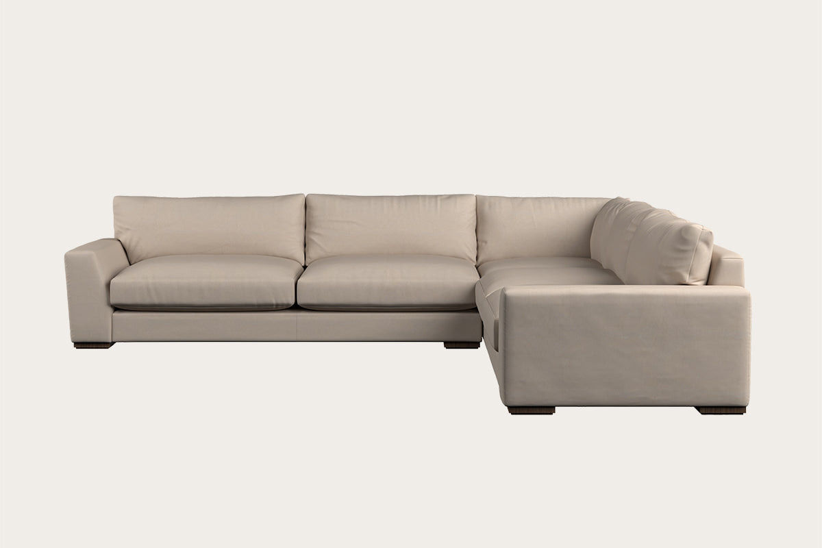 Guddu Large Left Hand Corner Sofa - Brera Linen Natural