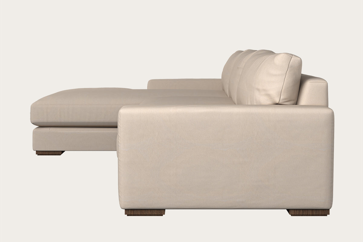 Guddu Large Left Hand Corner Sofa - Brera Linen Smoke