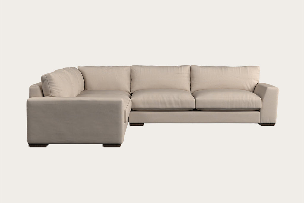 Guddu Large Left Hand Corner Sofa - Recycled Cotton Natural