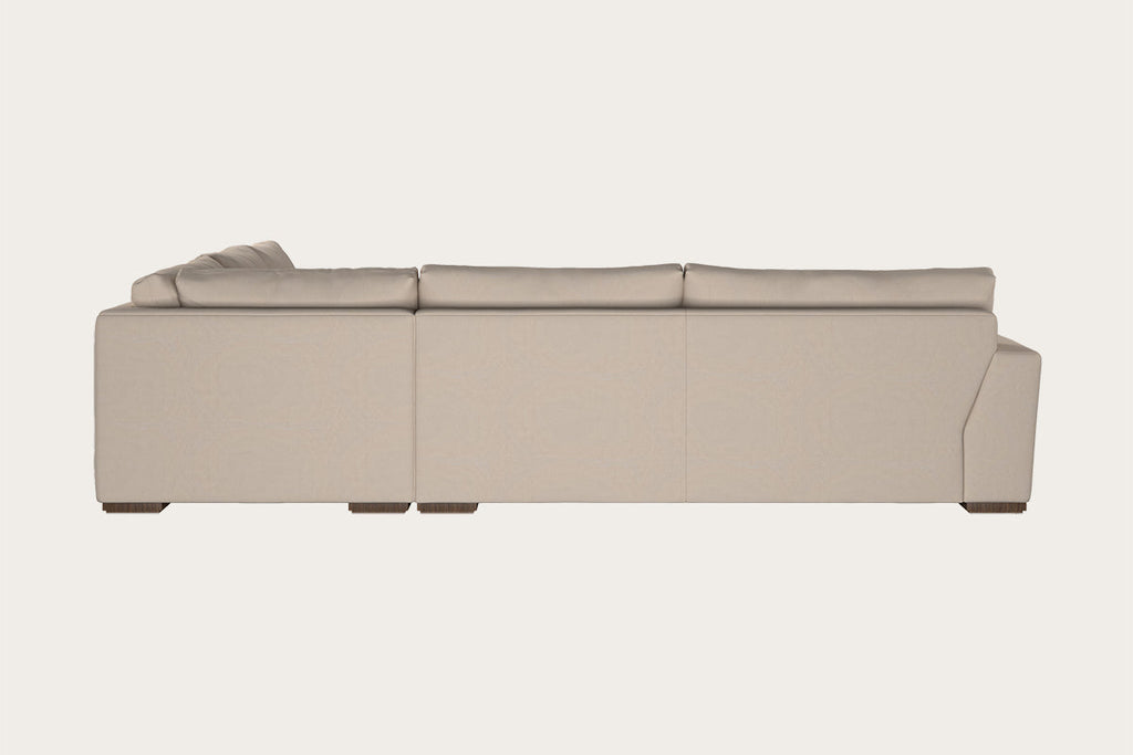 Guddu Large Right Hand Chaise Sofa - Brera Linen Espresso