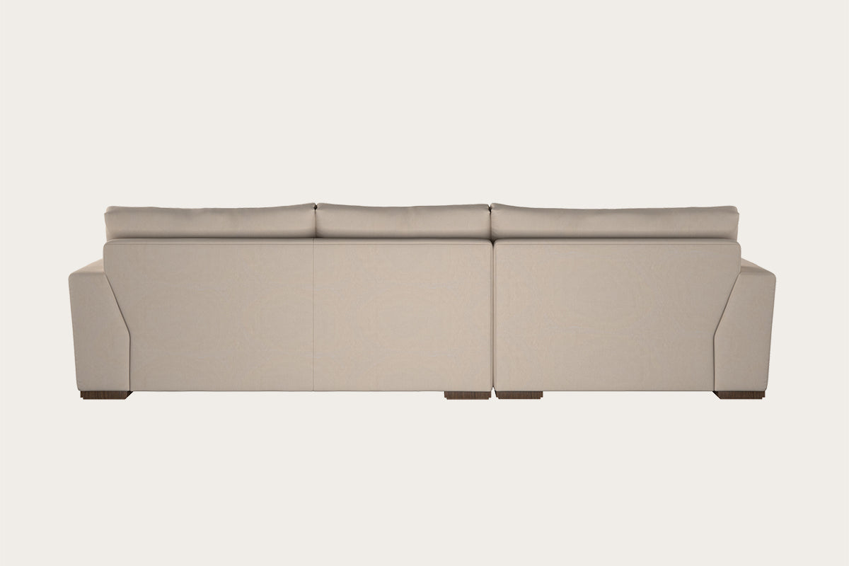 Guddu Medium Left Hand Chaise Sofa - Recycled Cotton Natural