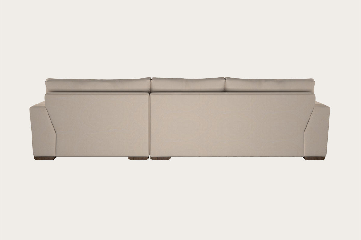Guddu Large Right Hand Chaise Sofa - Brera Linen Pebble