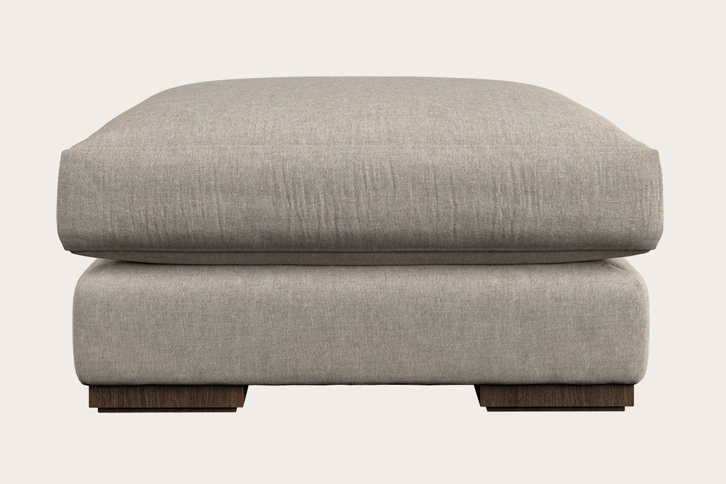 Guddu Medium Footstool - Brera Linen Natural