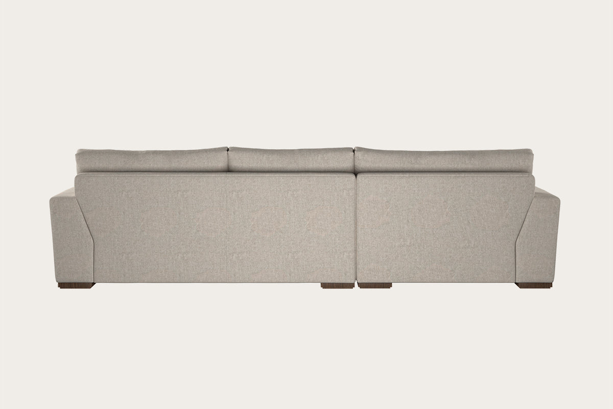 Guddu Medium Left Hand Chaise Sofa - Brera Linen Natural