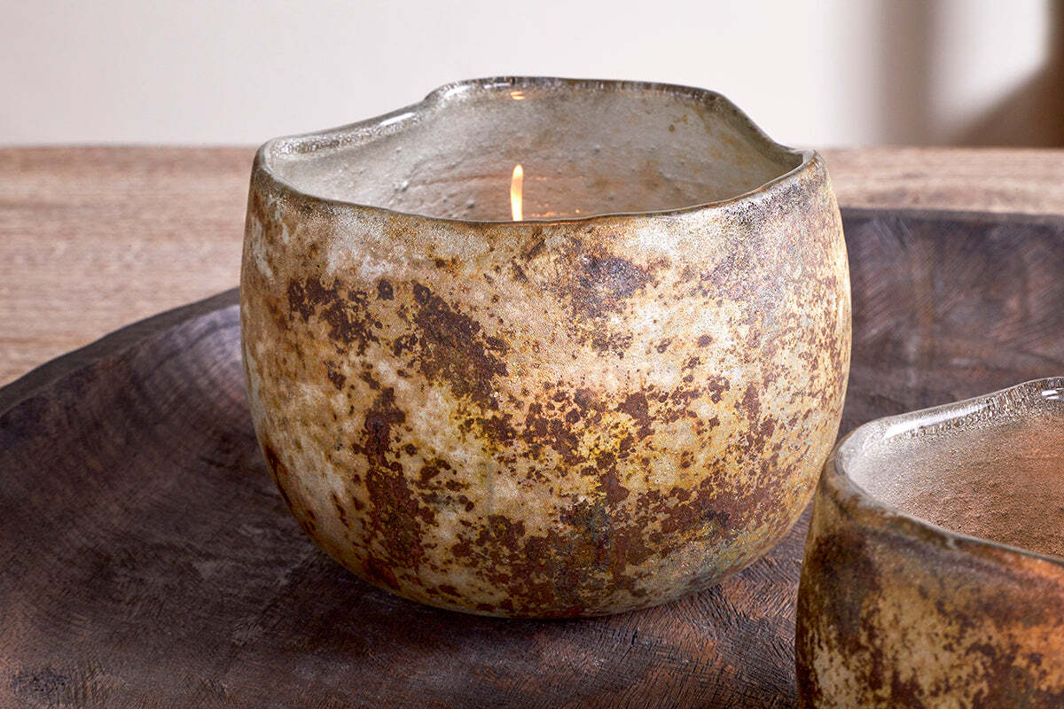 Gola Recycled Glass Tealight Holder - Antique Smoke