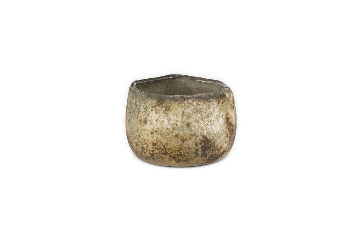 Gola Recycled Glass Tealight Holder - Antique Smoke