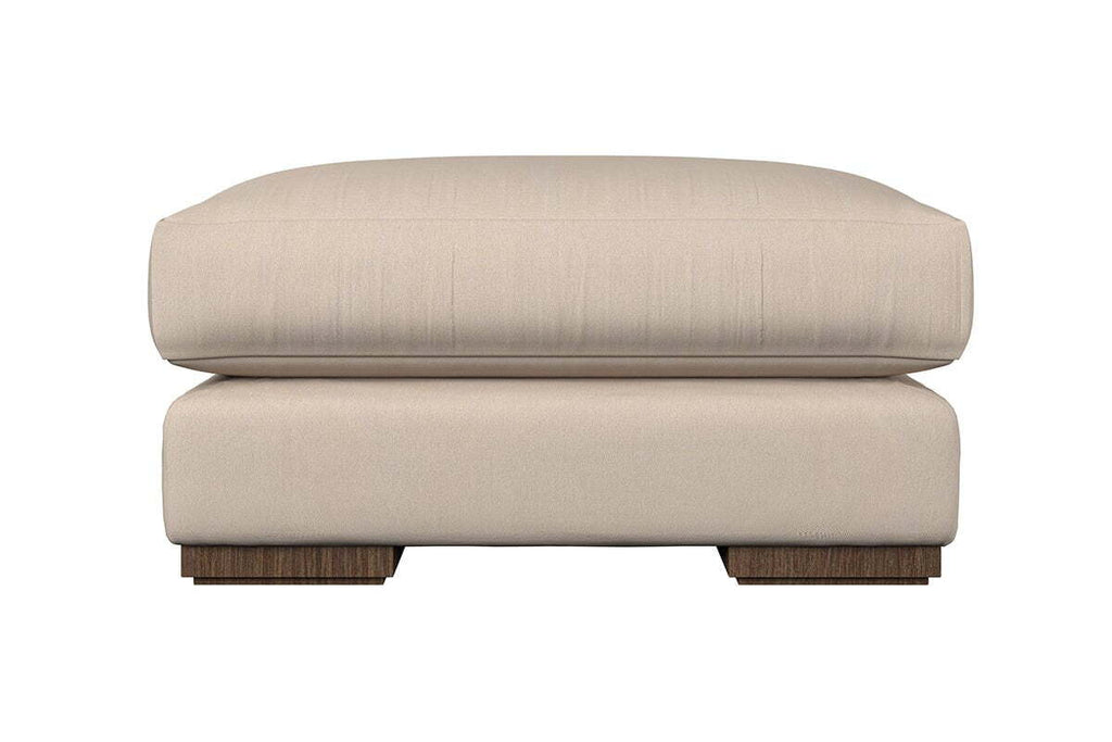 Guddu Grand Footstool - Brera Linen Chestnut