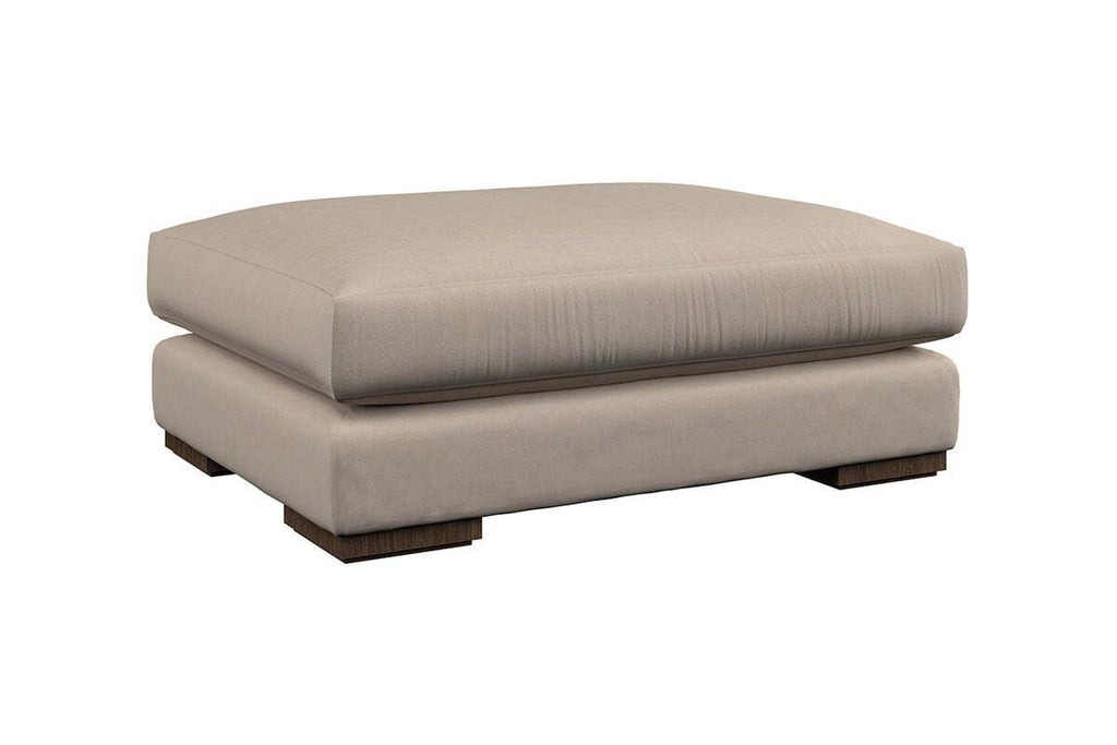 Guddu Grand Footstool - Brera Linen Chestnut