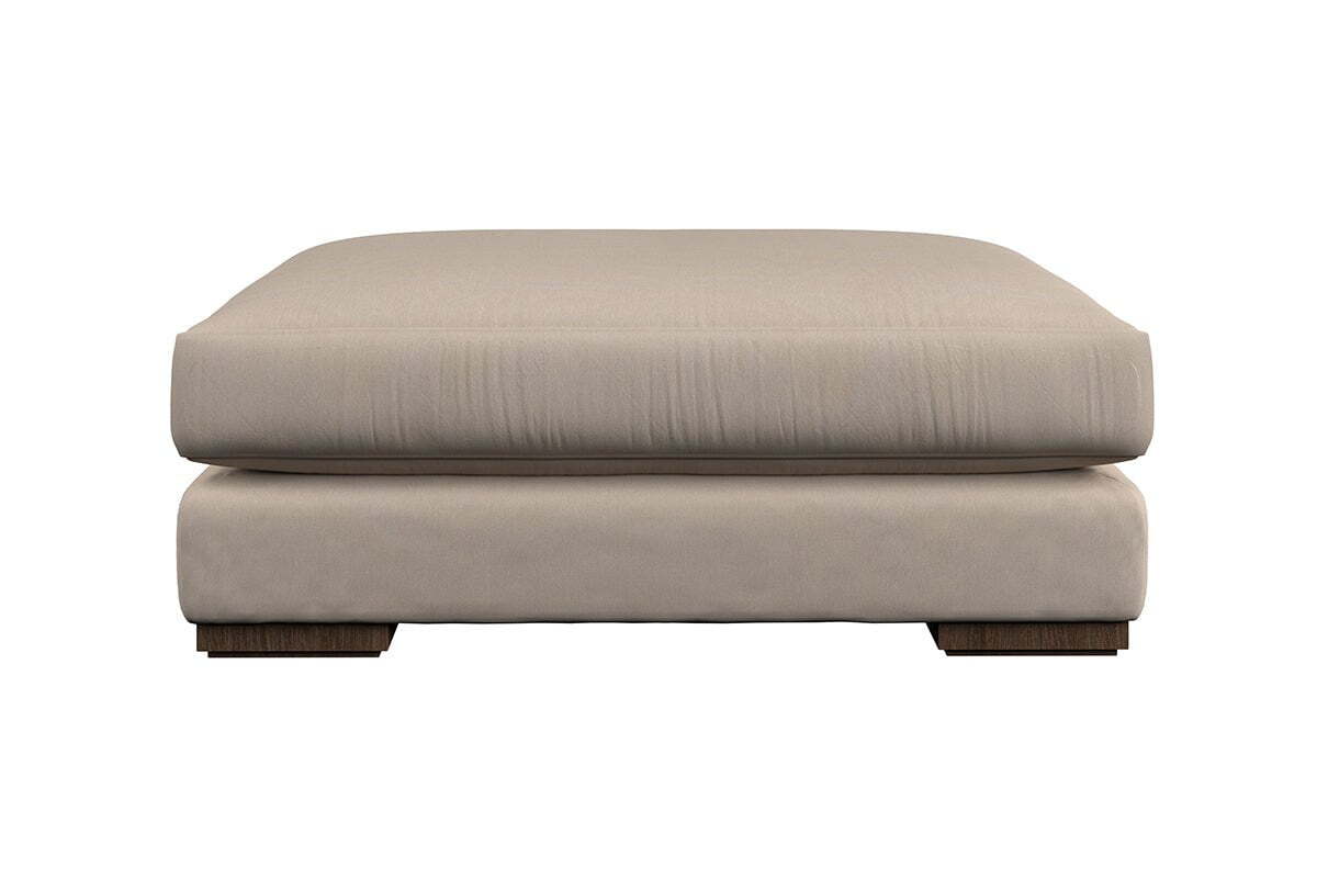 Guddu Grand Footstool - Brera Linen Chestnut