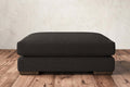 Guddu Grand Footstool - Brera Linen Espresso