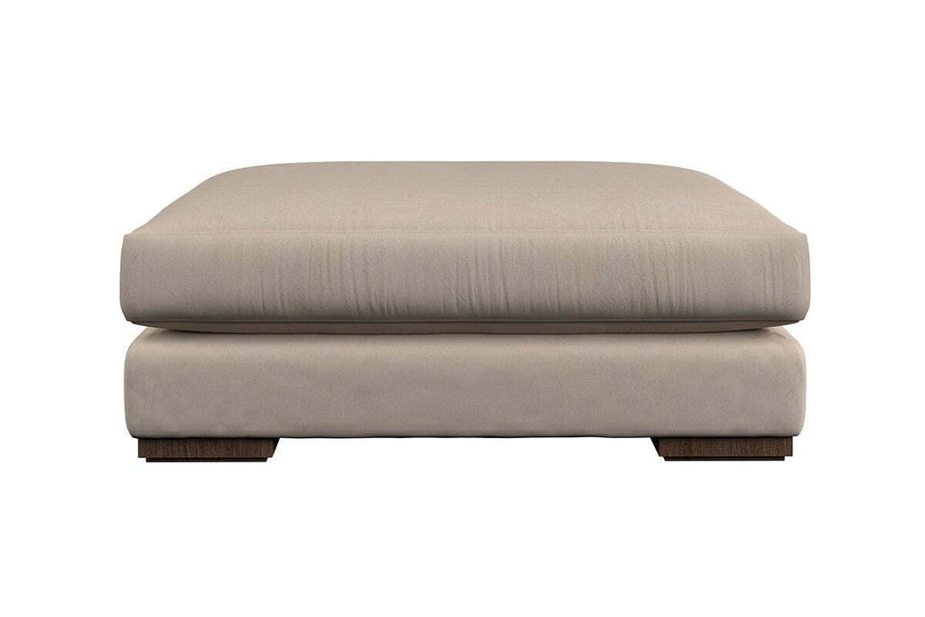 Guddu Grand Footstool - Brera Linen Granite