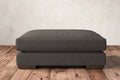 Guddu Grand Footstool - Brera Linen Granite