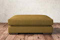 Guddu Grand Footstool - Recycled Cotton Ochre