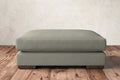 Guddu Grand Footstool - Recycled Cotton Seaspray