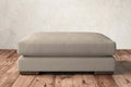 Guddu Grand Footstool - Recycled Cotton Stone