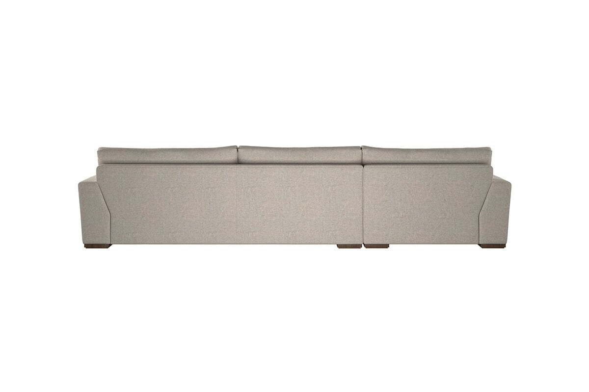 Guddu Grand Left Hand Chaise Sofa - Brera Linen Chestnut