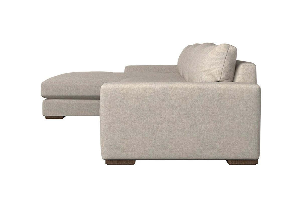 Guddu Grand Left Hand Chaise Sofa - Brera Linen Dusk
